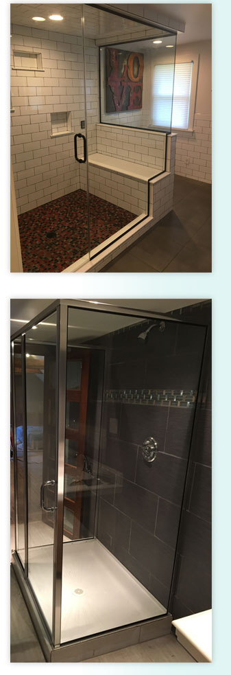 bath glass install