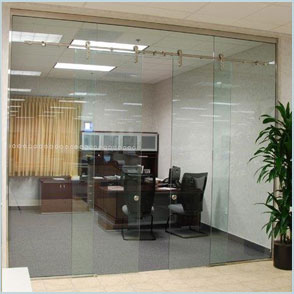 frameless shower door with header